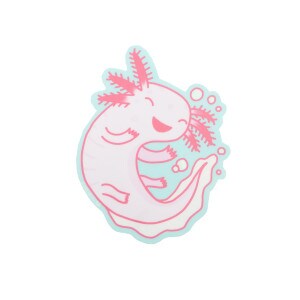 Pink Axolotl Vinyl Sticker